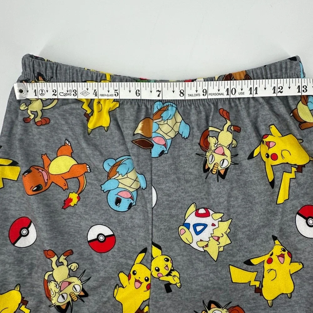Pokemon‎ Pajama Pants XL (14/16) Gray Pikachu Charmander Squirtle Sleepwear Kids